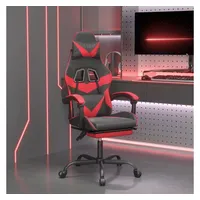 vidaXL Gaming-Stuhl mit Fußstütze Schwarz und Rot für PC