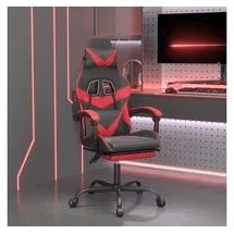 vidaXL Gaming-Stuhl mit Fußstütze Schwarz und Rot für PC