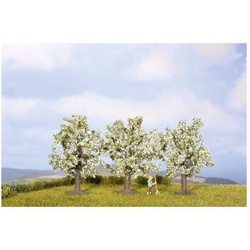 NOCH Modelleisenbahn-Baustelle 3er-Set Obstbäume, blühend, 45 mm