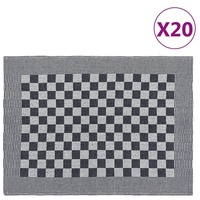 vidaXL Geschirrtücher 20 Stk. Schwarz Weiß 50x70 cm Baumwolle