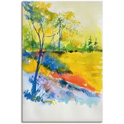 Artland Wandbild »Landschaft im Sonnenlicht«, Wald, (1 St.), als Alubild, Outdoorbild, Leinwandbild, Poster, Wandaufkleber Artland Farbe Bild(er): gelb