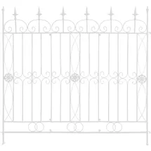 deluke Gartenzaun 124 x 116 cm Weiß/Eisen