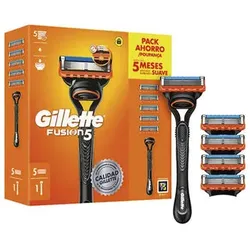 Gillette  Rasierklingen Fusion 5 Maschine + 5 Ersatzteile  in multifarben, Einheitsgrösse