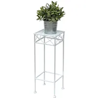 DanDiBo Ambiente DanDiBo Blumenhocker Weiß Metall Eckig 50 cm