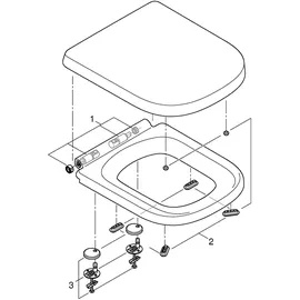 Grohe Euro Ceramic Stand-WC mit WC-Sitz Weiß spülrandlos