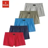 H.I.S. H.I.S Boxer in rot, blau, khaki, marine, grau-meliert | 164