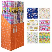 IDENA Geschenkpapier Kinder mehrfarbig 70x200cm 6fach sortiert Rolle