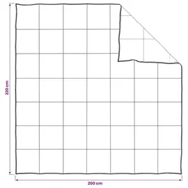 vidaXL Bettwäsche-Set Unifarben Weiß 200 x 220 cm + 80 x 80 cm