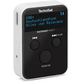 TechniSat DIGITRADIO mobil 2 – Portables DAB+/FM Mini-Radio mit integriertem Akku (wiederaufladbares Taschenradio, Kopfhörer, OLED Display, Favoritenspeicher) schwarz/weiß