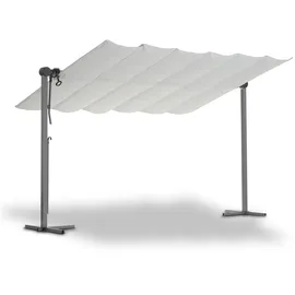 LECO Standmarkise Waved 400 x 250 cm grau
