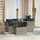 vidaXL Gartensofa-Set 5-tlg. grau Polyrattan
