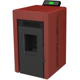 SCHENGER Pelletofen HLP3402 Rot A++ 5,5kW Vollautomatisch+WIFI+Eco Modus