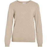 VILA Rundhalspullover Beige XXL