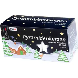 Riffelmacher Pyramidenkerzen 50 Stück weiß
