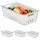 Relaxdays Kühlschrank Organizer 4er Set transparent/weiß