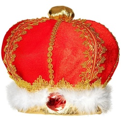 Boland Kostüm Stoffkrone Majestät, Trägt sich königlich ohne schwer zu lasten! rot