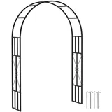 ComfortXL Rosenbogen, Schwarz, Metall, 40x223x150 cm, Gartenzubehör, Gartendeko