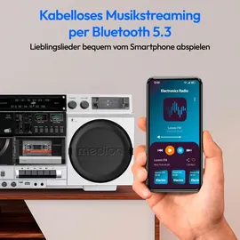 Medion LIFE P66538 Retro-Boombox silber