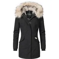 Navahoo Wintermantel Cristal beige / schwarz XXL