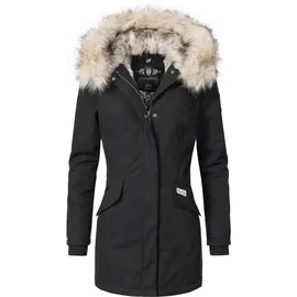 Navahoo Wintermantel Cristal beige / schwarz XXL