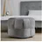 Homestyle4u Sitzhocker Pouf Cord 46 x 41 x 46 cm Grau