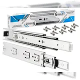 ID Dinkel Schubladenschienen 20 STÜCK VOLLAUSZUG Rollenauszug Teleskopschiene Schubladenauszug H 45 L 800 mm