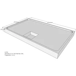 Schröder Duschwannenträger für Flat New E 160x100