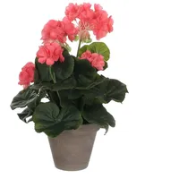 Mica decorations Mica Geranium in Topf lachs, 34 x