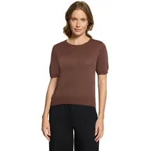 Betty & Co Feinstrickpullover mit Lurexfaden Braun L