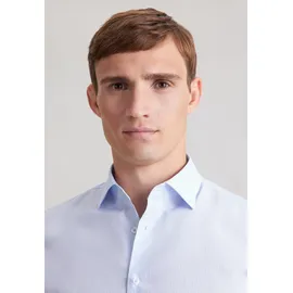 Seidensticker Businesshemd "Schwarze Rose", Herren, Gr. S (38), normale Ärmellängen, blau, 100% Baumwolle, bedruckt, slim fit, 2-Knopf-Manschette, Hemden, Slim 1/1 Kentkragen Druck