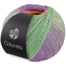 Lana Grossa Häkelwolle Cotonella Blau/Gelb/Grün 100 g 280 m