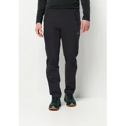 Trekkinghose JACK WOLFSKIN "GLASTAL WINTER PANTS M", Herren, Gr. 52, Normalgrößen, schwarz, Hauptmaterial: 91% Polyamide, 9% Elastane; Kontrast: 91% Polyamide, 9% Elastane; Futter: 100% Polyester (recycled), Hosen
