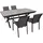 Garden Pleasure Gartenmöbel-Set Rana 5-teilig mit Keramik-Tisch Dunkelgrau