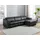 vente-unique Ecksofa Relaxsofa elektrisch - Oberleder - Schwarz - Ecke rechts - PEDRERA