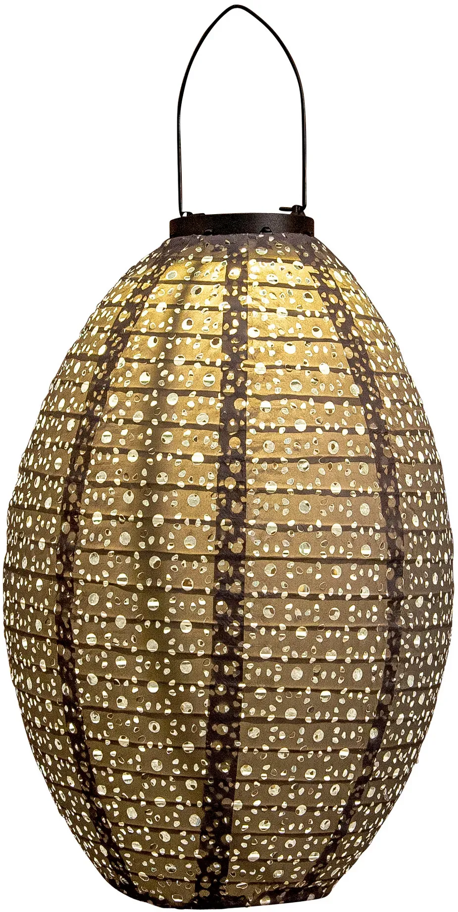 Solar Lampion 22x32cm Marrakesh grau
