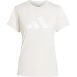 adidas Women's Train Essentials Big Performance Logo Training Tee T-Shirt, Putty Mauve/White, L