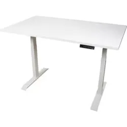 STIER Elektrisch höhenverstellbarer Schreibtisch TSR 120x80cm weiß/weiß