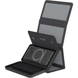 Xlayer Powerbank Solar 15W 10.000 mAh Wireless Solarpanel externes Ladegerät