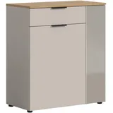 xonox.home Kommode Slide 80 x 88 x 36 cm Kaschmirgrau / Beige