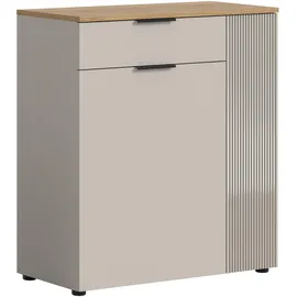xonox.home Kommode Slide 80 x 88 x 36 cm Kaschmirgrau / Beige