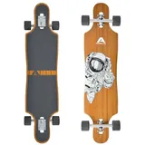 Apollo Twin Tip DT Fiberglas Longboards, Extrem leicht und stabil braun|blau 40"