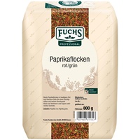 Fuchs Professional - Paprikaflocken rot/grün | 800 g im großen Beutel | bunte Mischung aus roten und grünen Paprikaflocken | Zum Verfeinern und Toppen von Gerichten