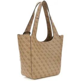 GUESS Schultertasche Calista 2 in 1 Tote Latte Logo