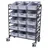 Cordes Eurokastenwagen Kunststoff 1240x610mm Anthrazitgrau mit 15 Kunststoffkisten