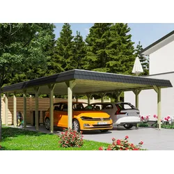 Doppelcarport SKANHOLZ "Spreewald", grün, H: 215cm, Carports