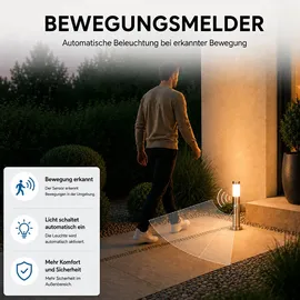 GLOBO Stehlampe dimmbar Edelstahl/Kunststoff/Metall 12,7x45 cm inkl. Fernbedienung weiß