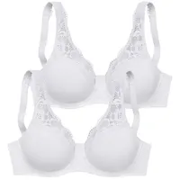 PETITE FLEUR Minimizer-BH Damen 2x weiß Gr.100F