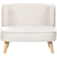 Kindersofa Risby Samtstoff Beige