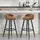 Woltu Barhocker 2er Set rund gepolstert 2 x 2 x 2 cm Braun