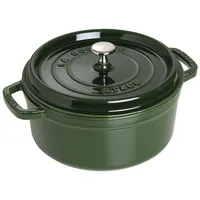 Staub Cocotte 24 cm rund basilikumgrün